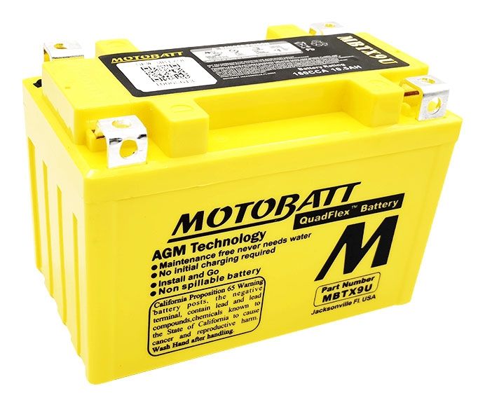 Motobatt MBTX9U AGM Motorcycle Battery