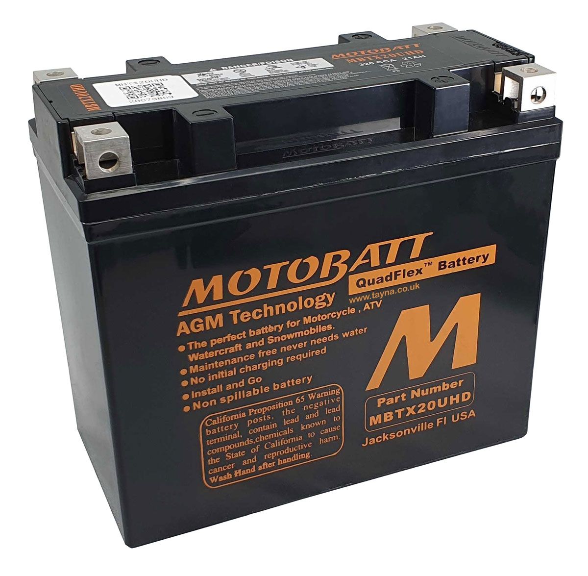 Motobatt MBTX20UHD AGM Motorcycle Battery