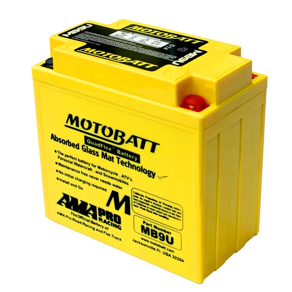 Motobatt MB9U AGM Motorcycle Battery