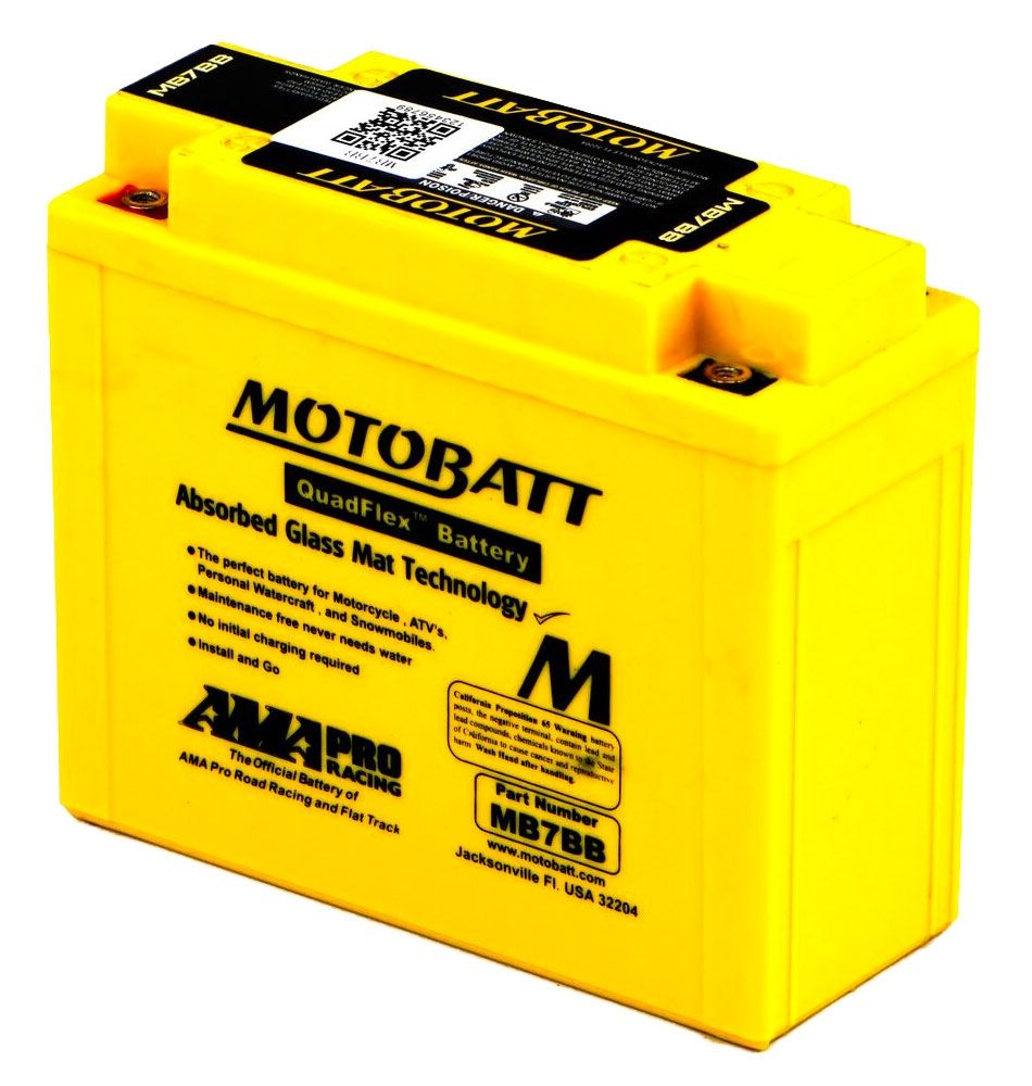 Motobatt MB7BB AGM Motorcycle Battery