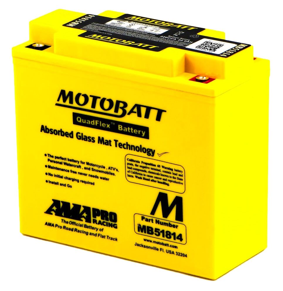 Motobatt MB51814 AGM Motorcycle Battery