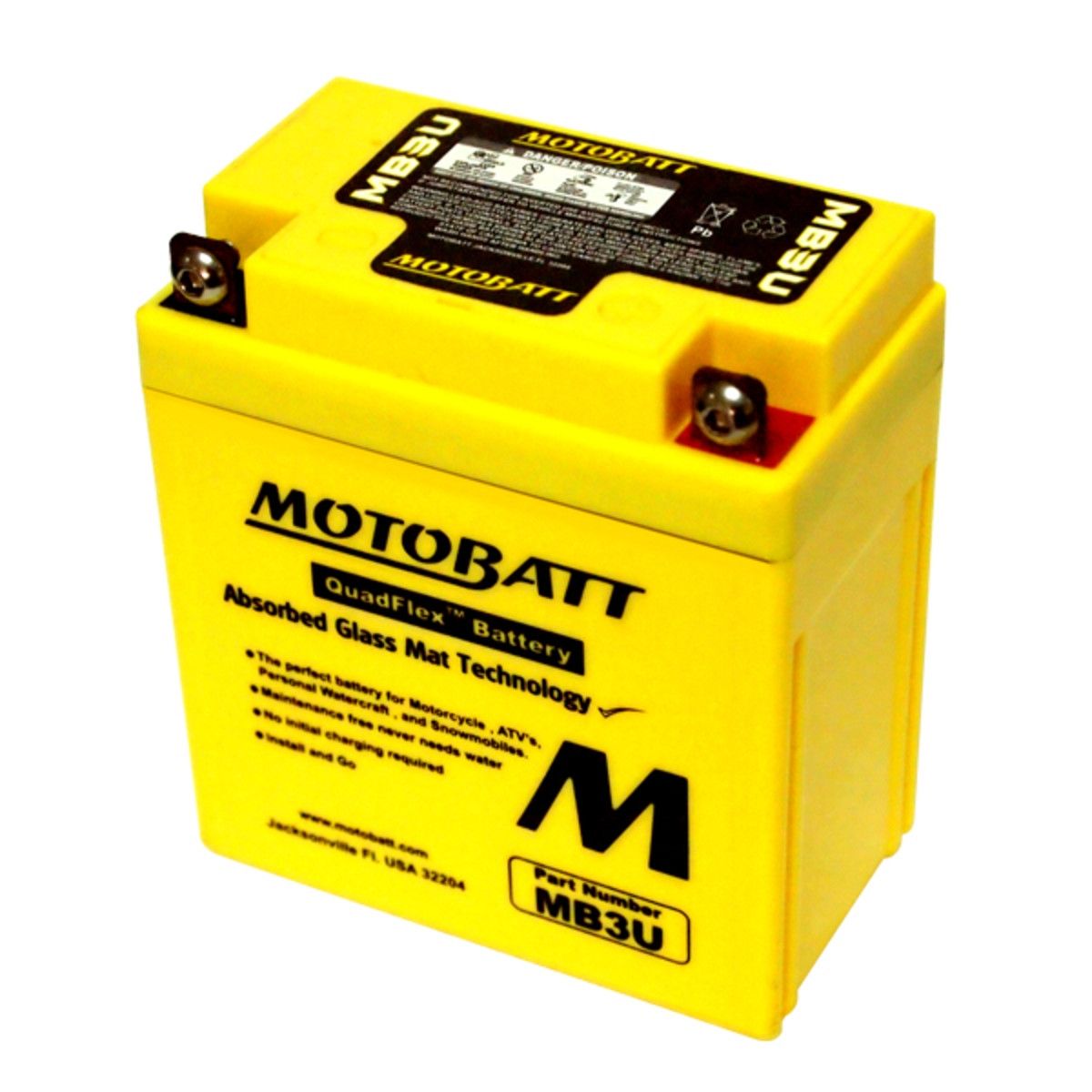 Motobatt MB3U AGM Motorcycle Battery