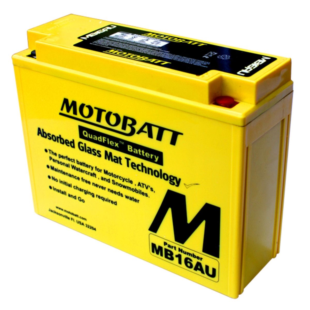 Motobatt MB16AU AGM Motorcycle Battery