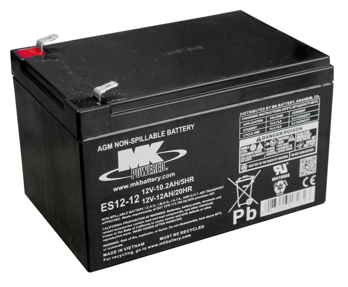 ES12-12 MK AGM 12V Mobility VRLA Battery 12V 12Ah