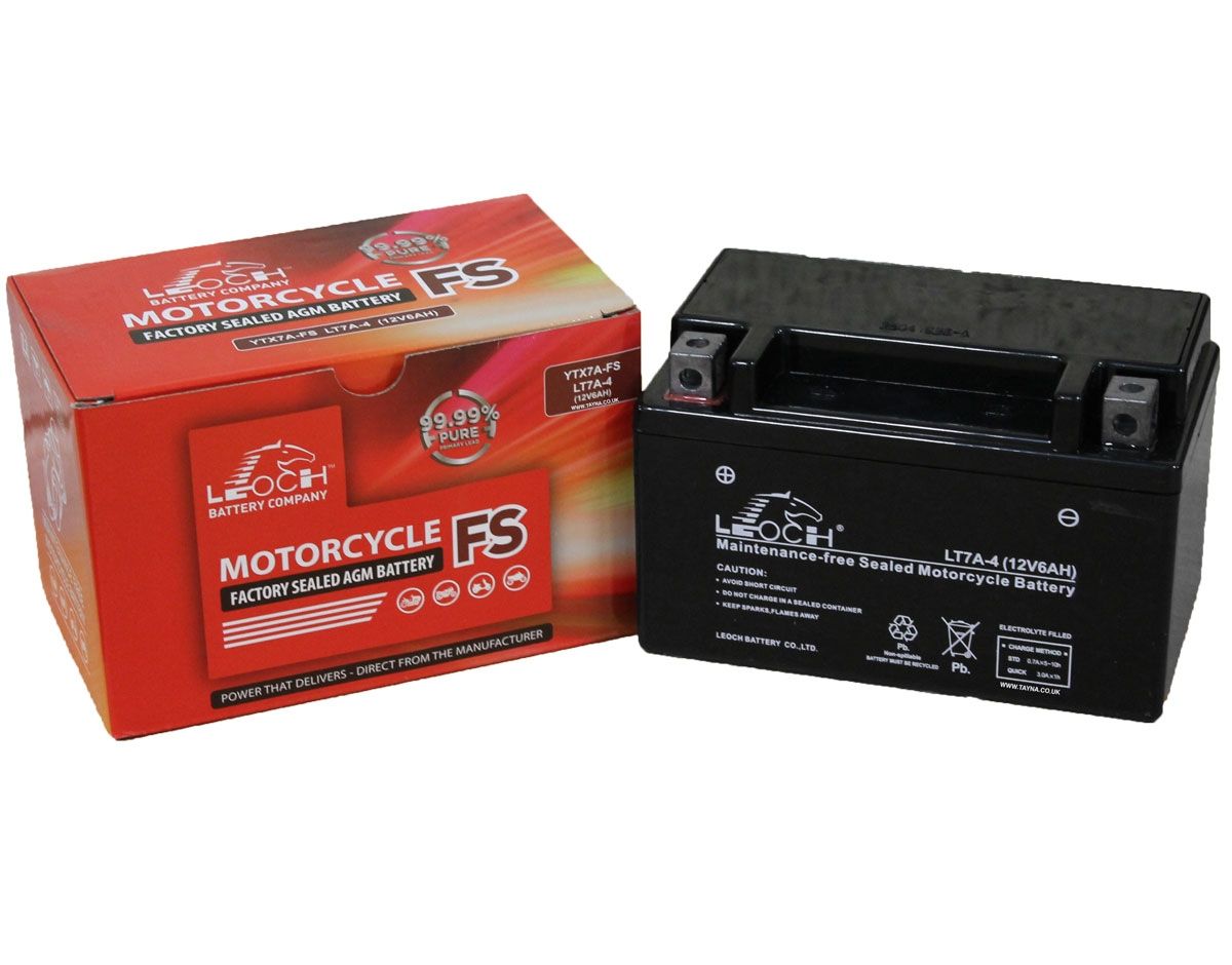 Leoch LT7A-4 AGM Motorcycle Battery