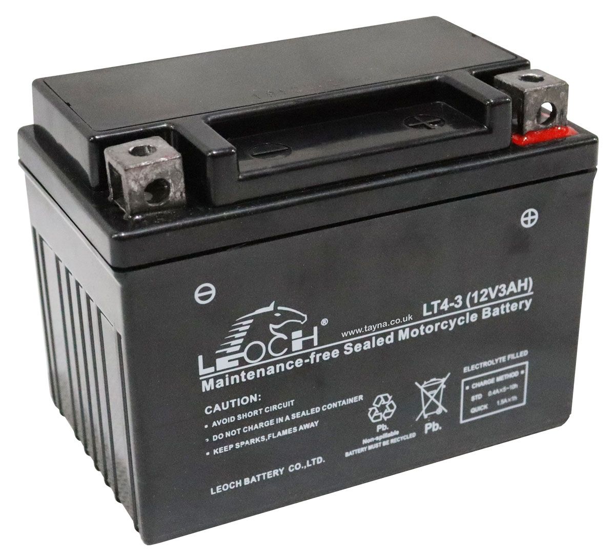 Leoch LT4-3 AGM Motorcycle Battery