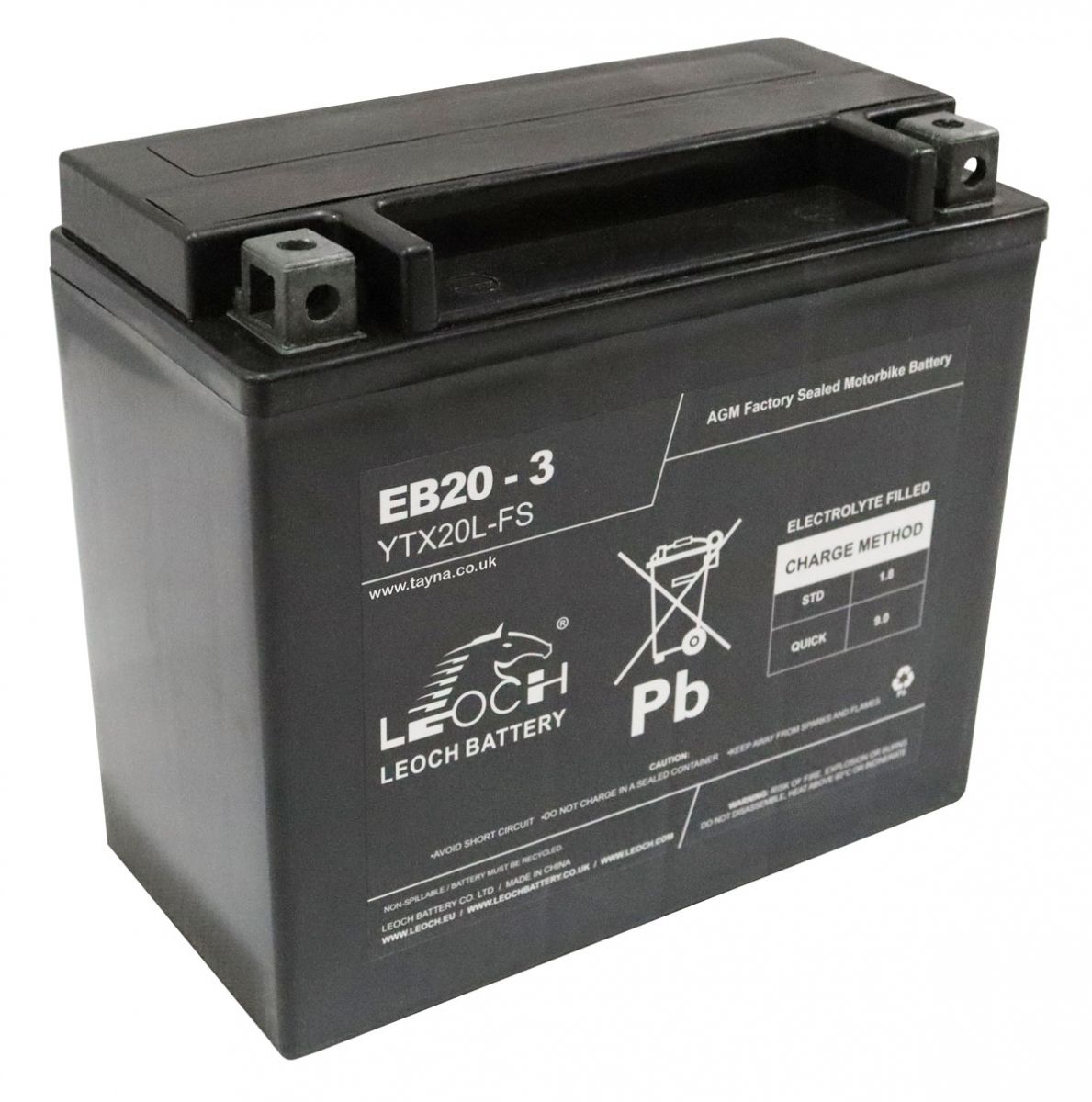 Leoch LT20-3 AGM Motorcycle Battery