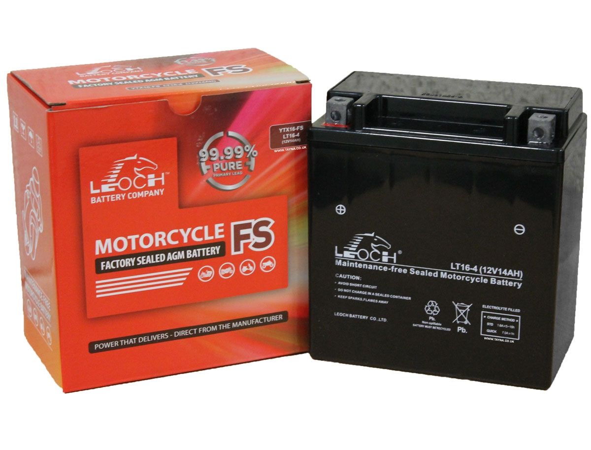 Leoch LT16-4 AGM Motorcycle Battery