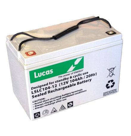 LSLC104-12 Lucas Numax AGM Battery 12V 104Ah (SLC104-12)