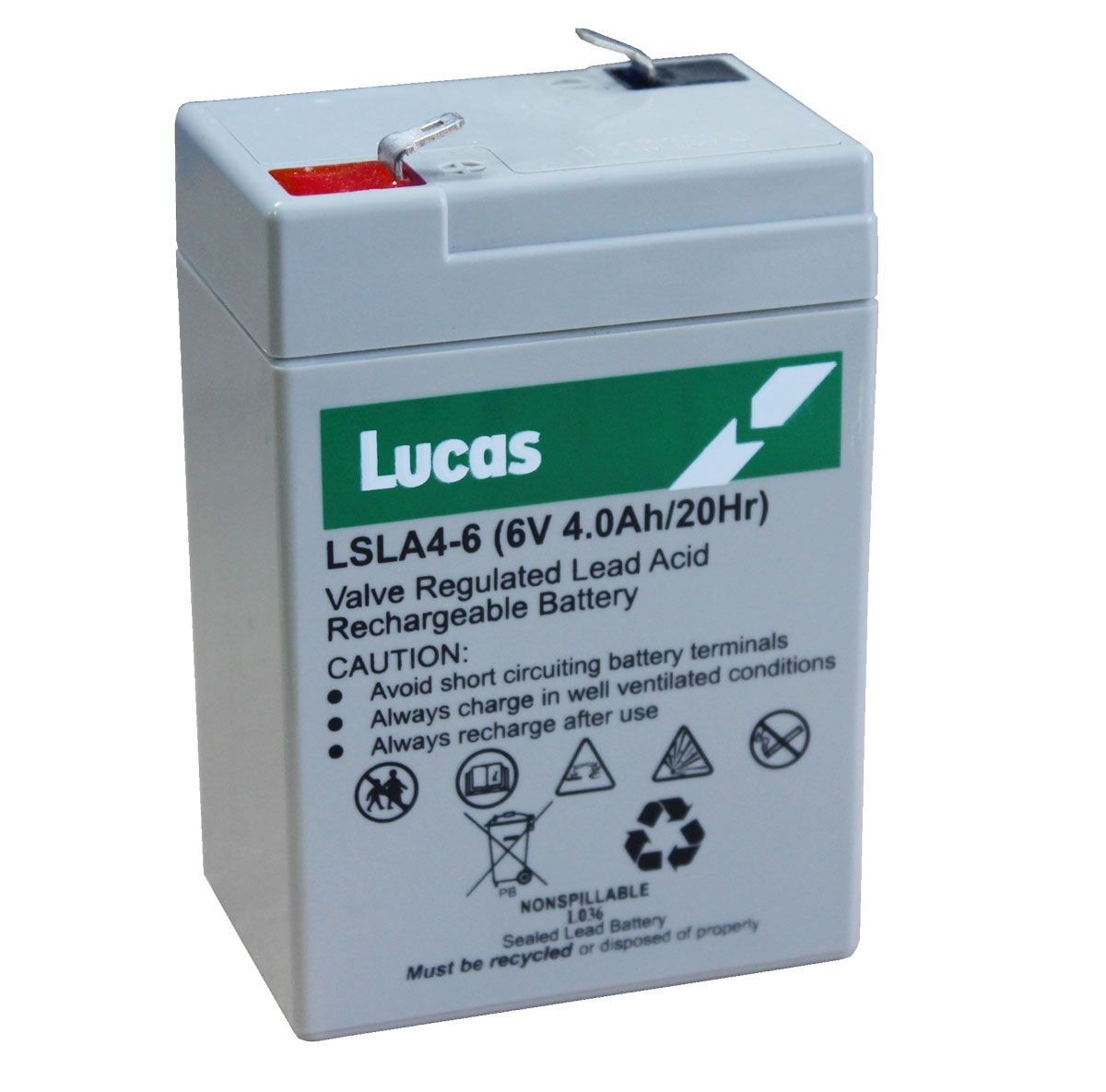 LSLA4-6 Lucas SLA Battery 6V 4Ah