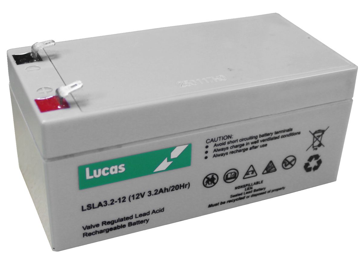 LSLA3.2-12 Lucas Sealed Lead Acid Battery 12V 3.2Ah