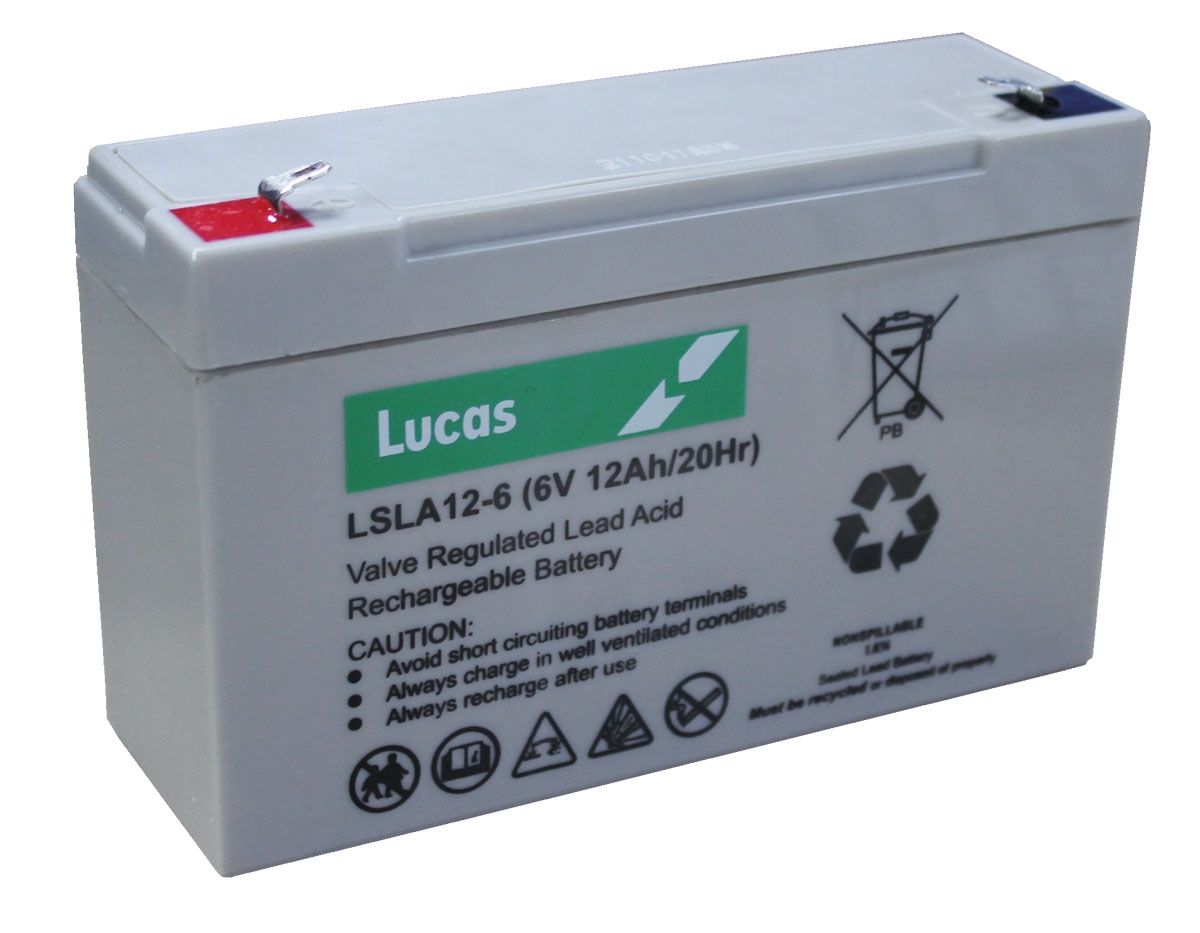 LSLA12-6 Lucas SLA Battery 6V 12Ah