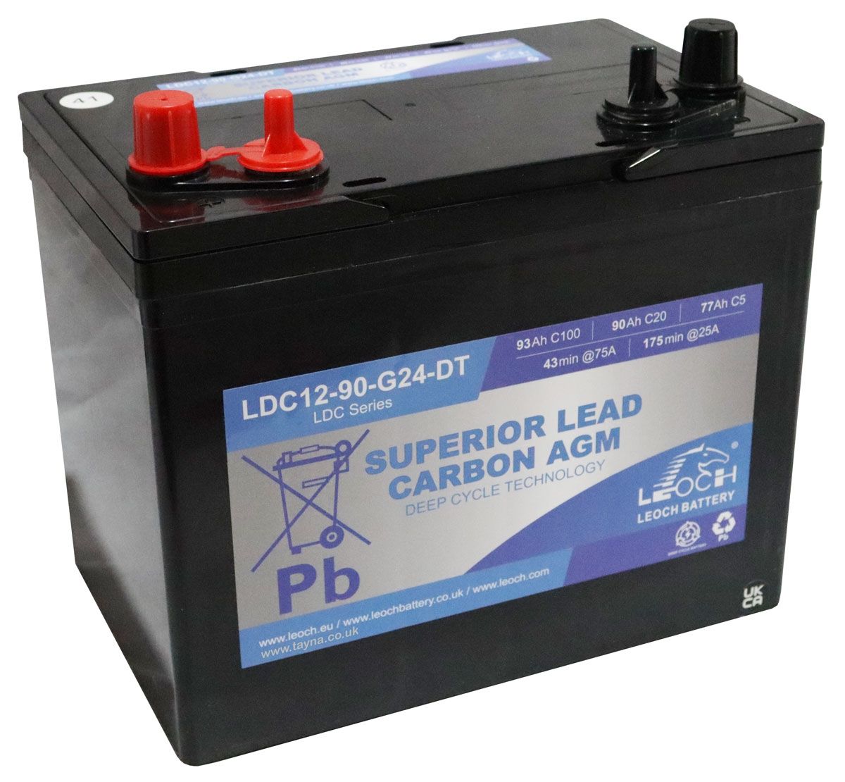 Leoch LDC12-90-G24-DT Superior Lead Carbon AGM 93Ah Battery