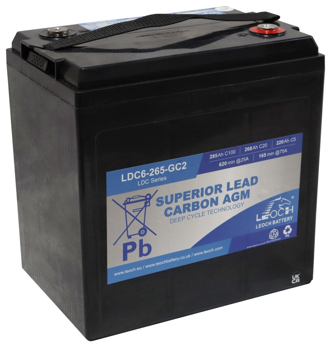 Leoch LDC6-265-GC2 Superior Lead Carbon AGM 6V 285Ah Battery