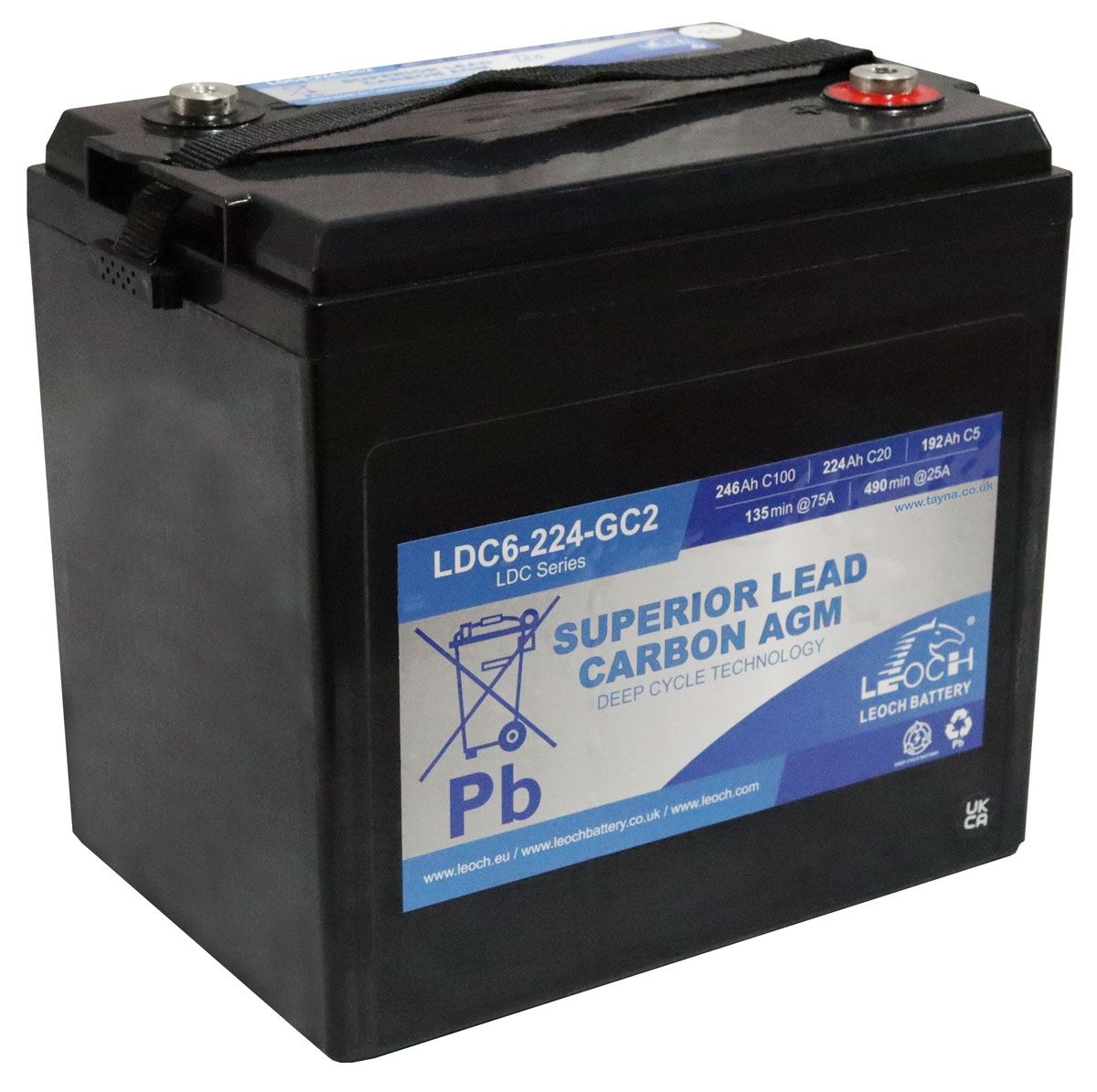 Leoch LDC6-224-GC2 Superior Lead Carbon AGM 6V 246Ah Battery