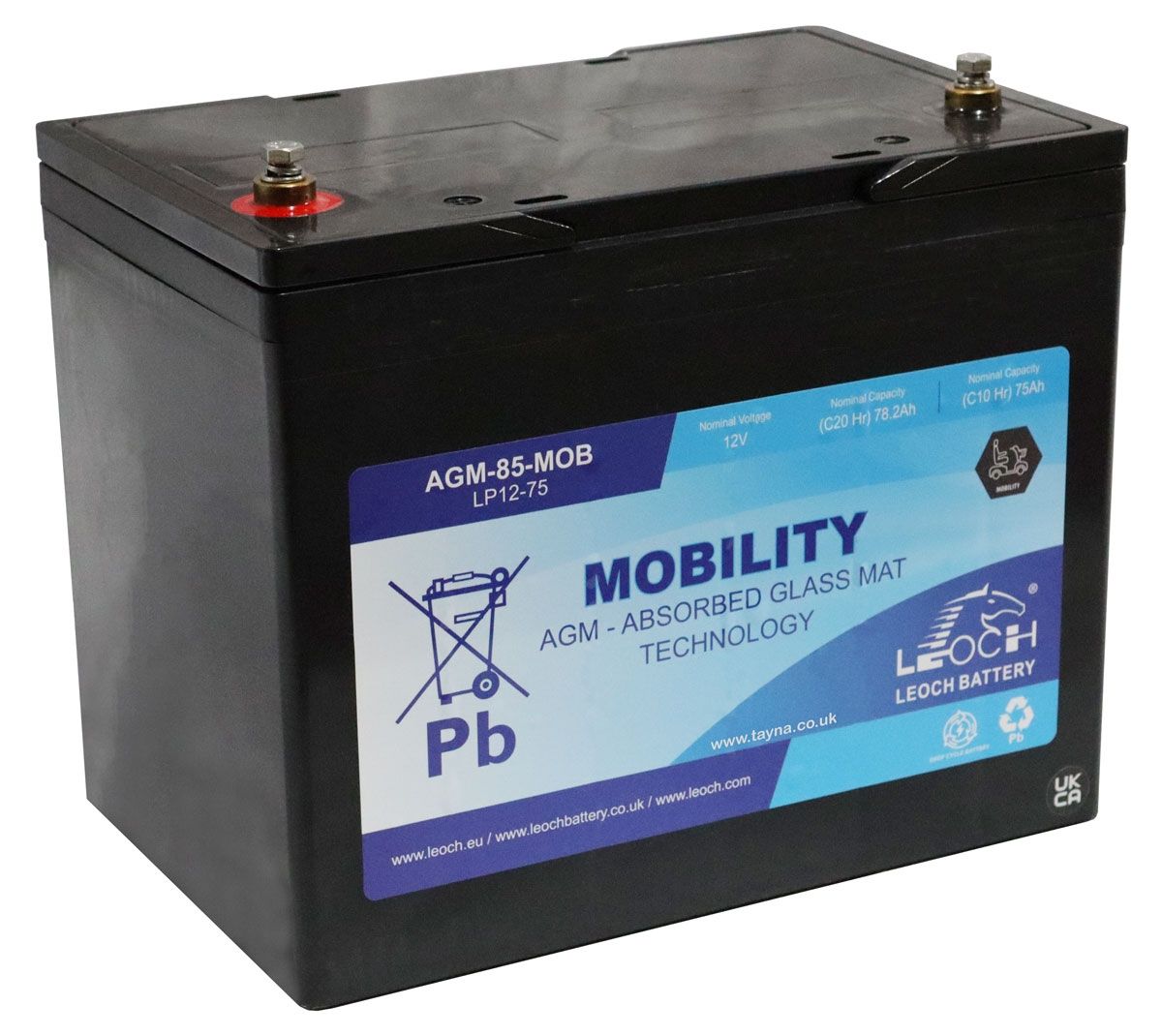 Leoch AGM 85 Mobility Battery 12V 85Ah