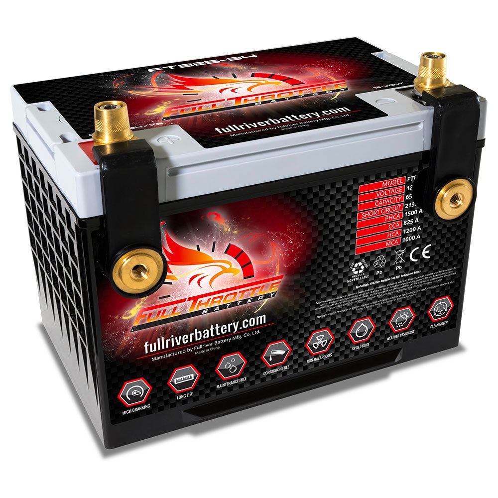 FT825-78 Full Throttle High Performance 65Ah TPPL AGM Battery (PC1500DT RTU4.2) 