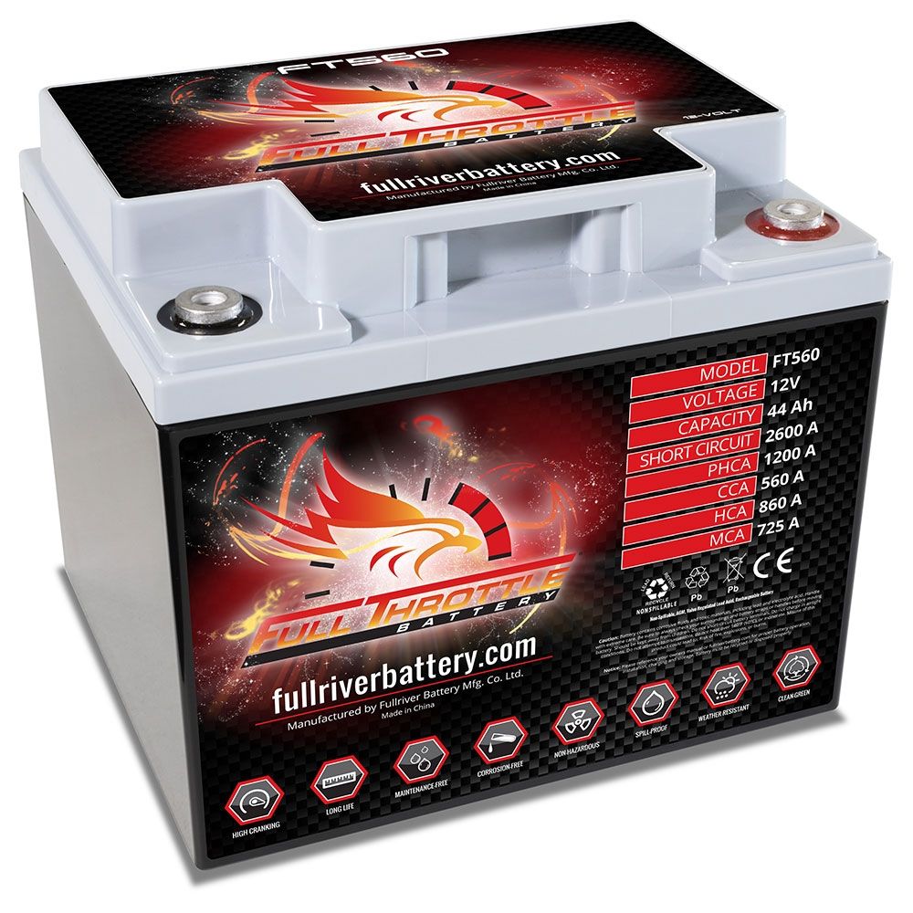 FT560 Full Throttle High Performance 44Ah TPPL AGM Battery (PC1200) 