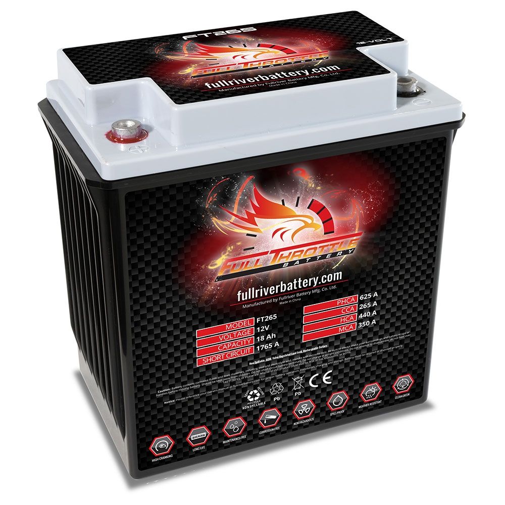 FT265 Full Throttle High Performance 18Ah TPPL AGM Battery (PC625) 