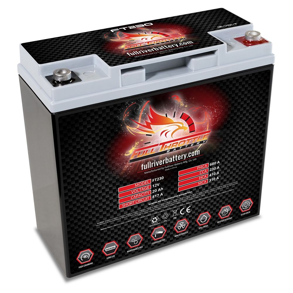 FT230 Full Throttle High Performance 20Ah TPPL AGM Battery (PC680) 