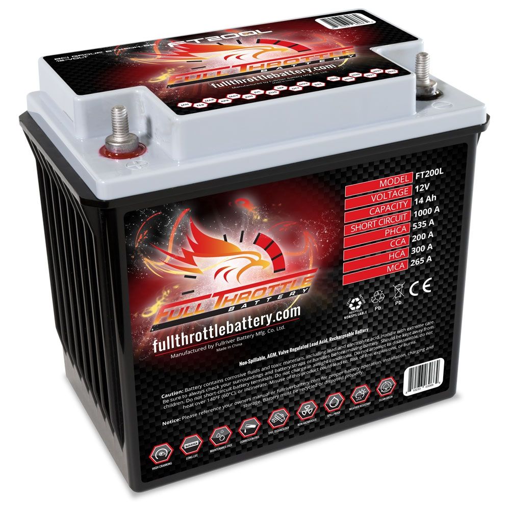 FT200L Full Throttle High Performance 14Ah TPPL AGM Battery (PC535)