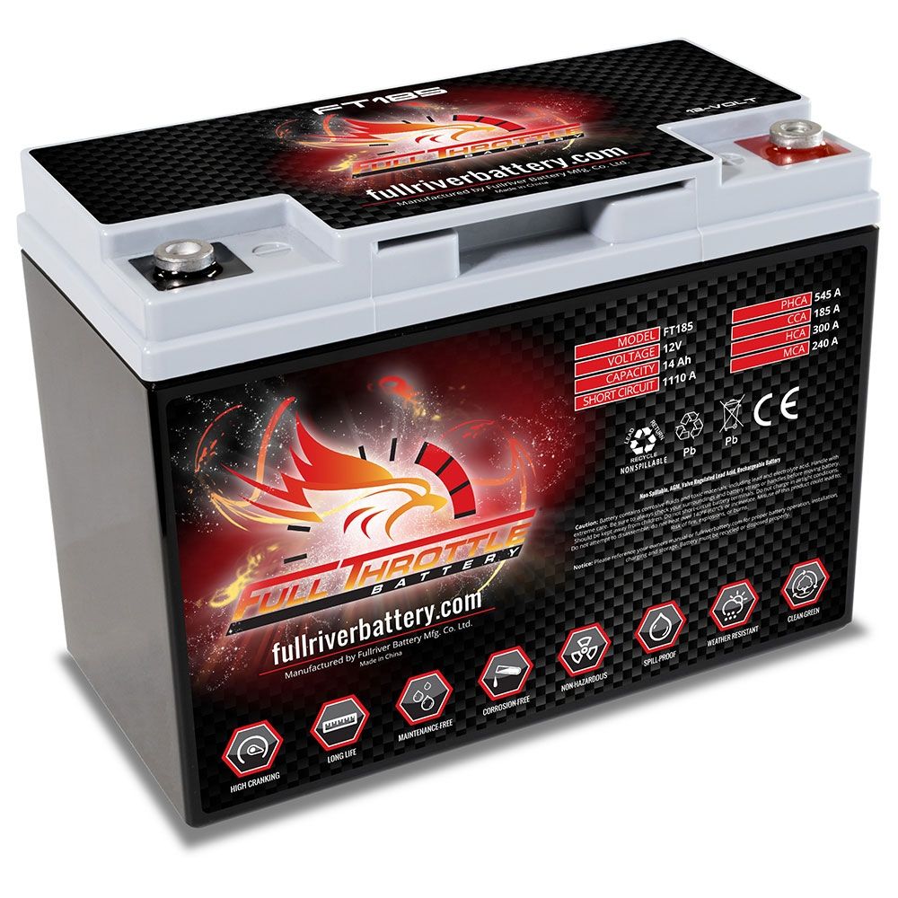 FT185 Full Throttle High Performance 14Ah TPPL AGM Battery (PC545) 