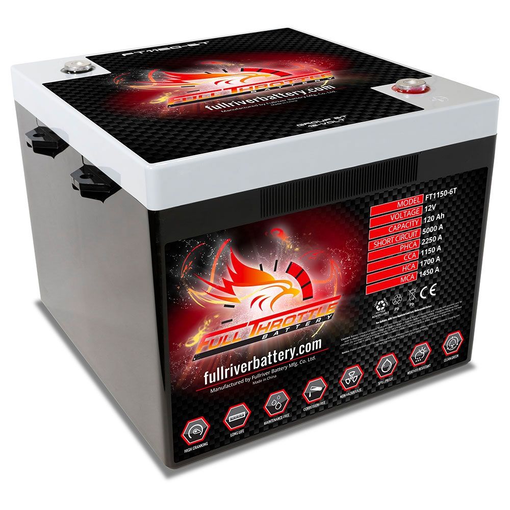 FT1150-6T Full Throttle High Performance 120Ah TPPL AGM Battery (PC2250) 