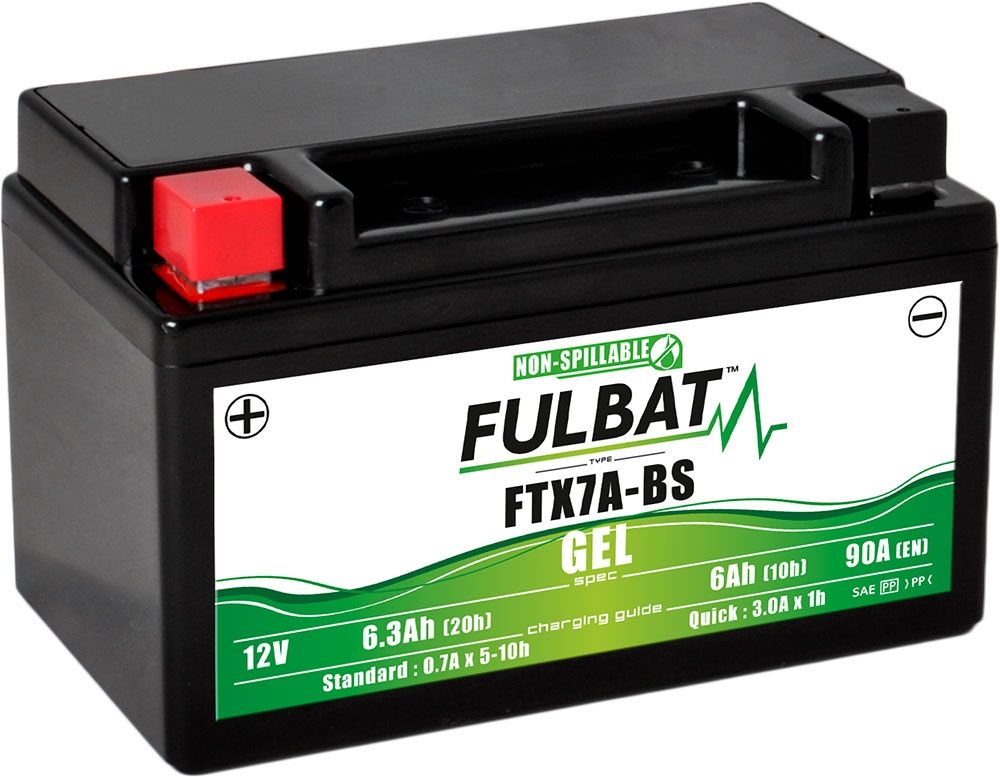 Fulbat FTX7A-BS GEL GEL Motorcycle Battery