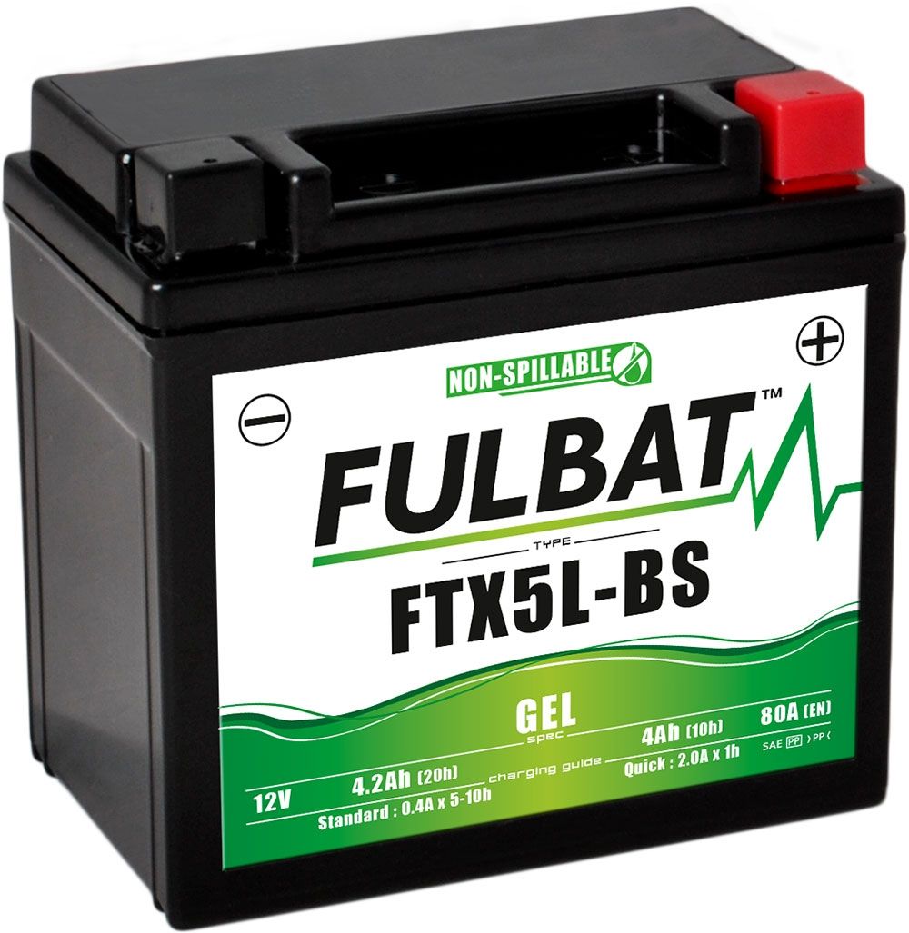 Fulbat FTX5L-BS GEL GEL Motorcycle Battery