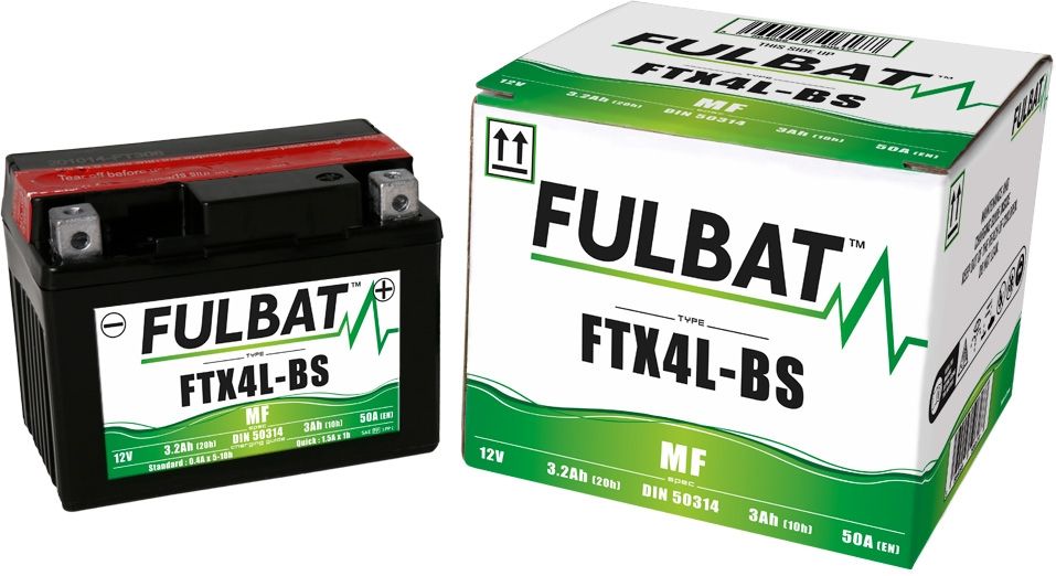 Fulbat FTX4L-BS AGM Motorcycle Battery