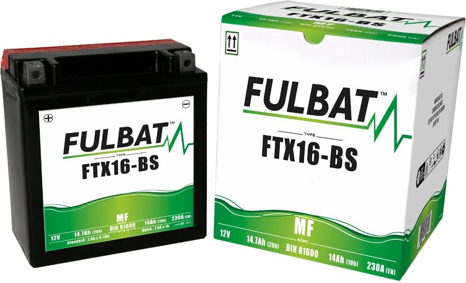 Fulbat FTX16-BS AGM Motorcycle Battery