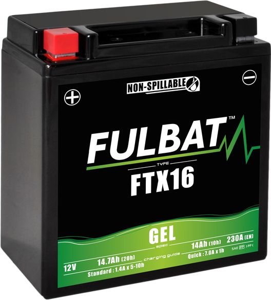 Fulbat FTX16-BS GEL GEL Motorcycle Battery