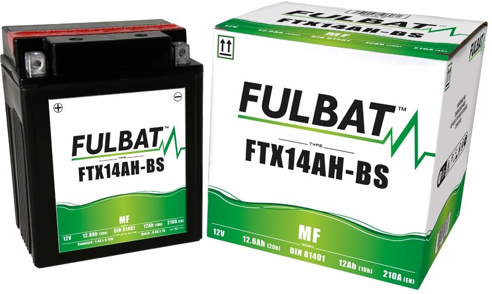 Fulbat FTX14AH-BS AGM Motorcycle Battery