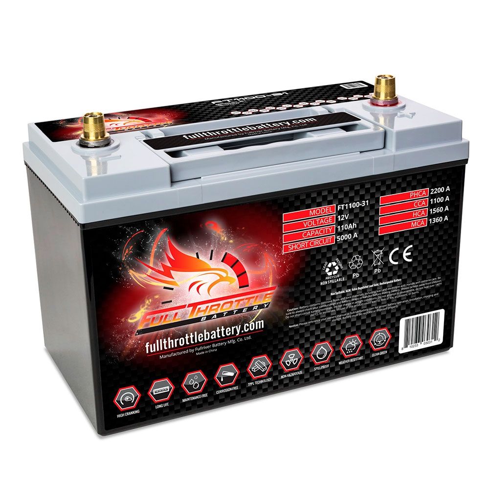 FT1100-31 Full Throttle High Performance 110Ah TPPL AGM Battery (PC2150) 