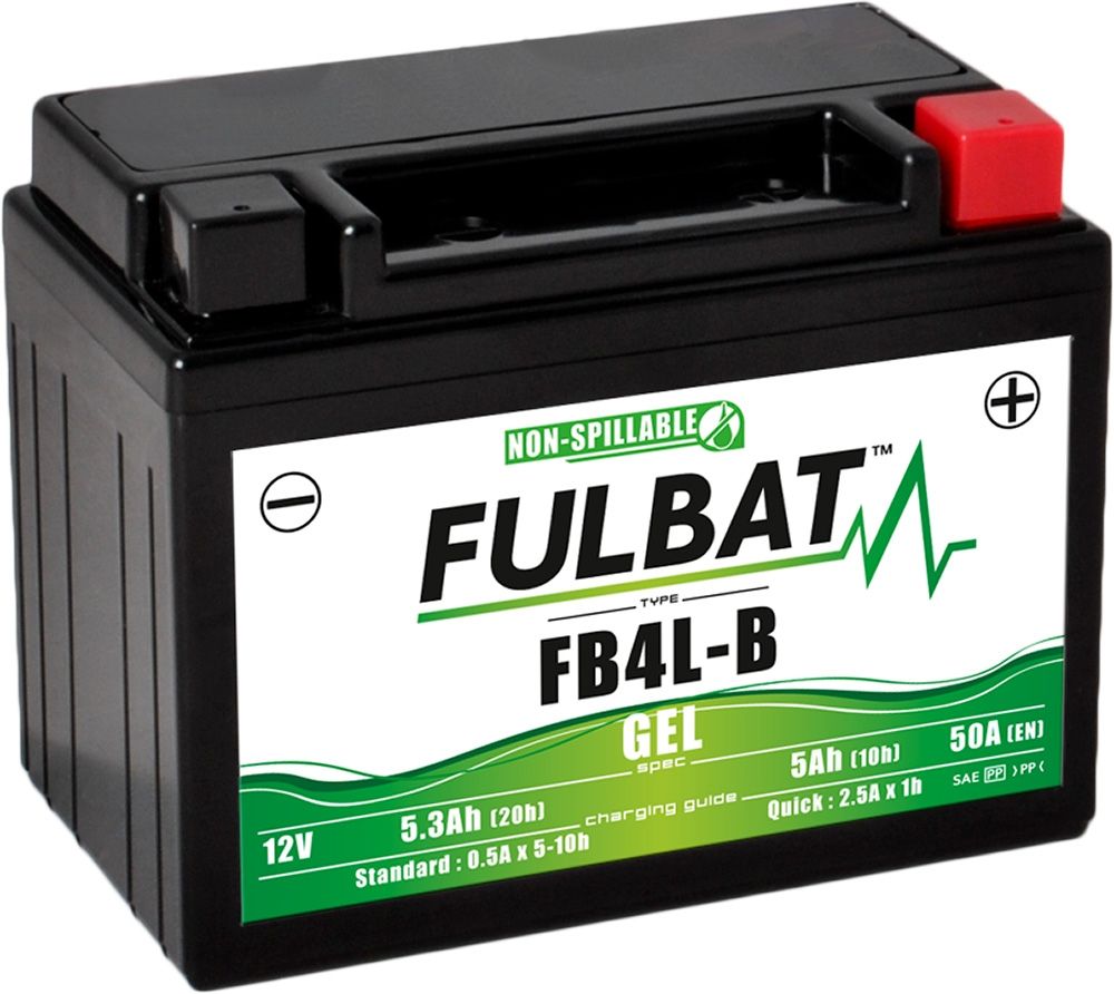 Fulbat YB4L-B-GEL GEL Motorcycle Battery