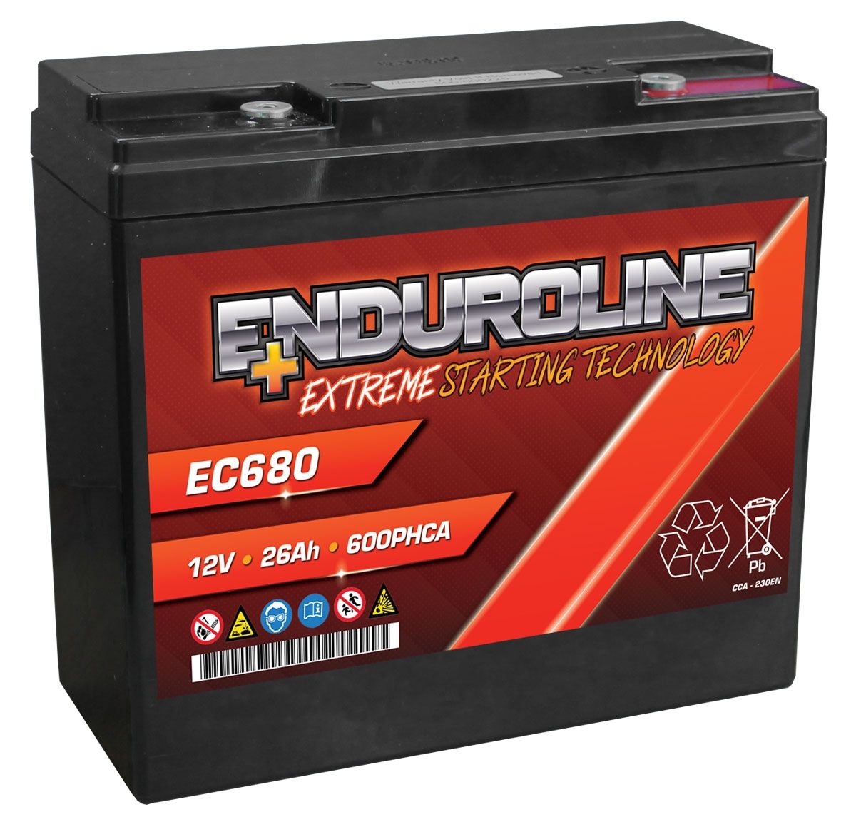 Enduroline EC680 AGM Motorcycle Battery