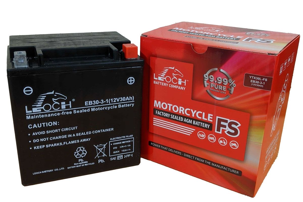 Leoch EB30-3 AGM Motorcycle Battery