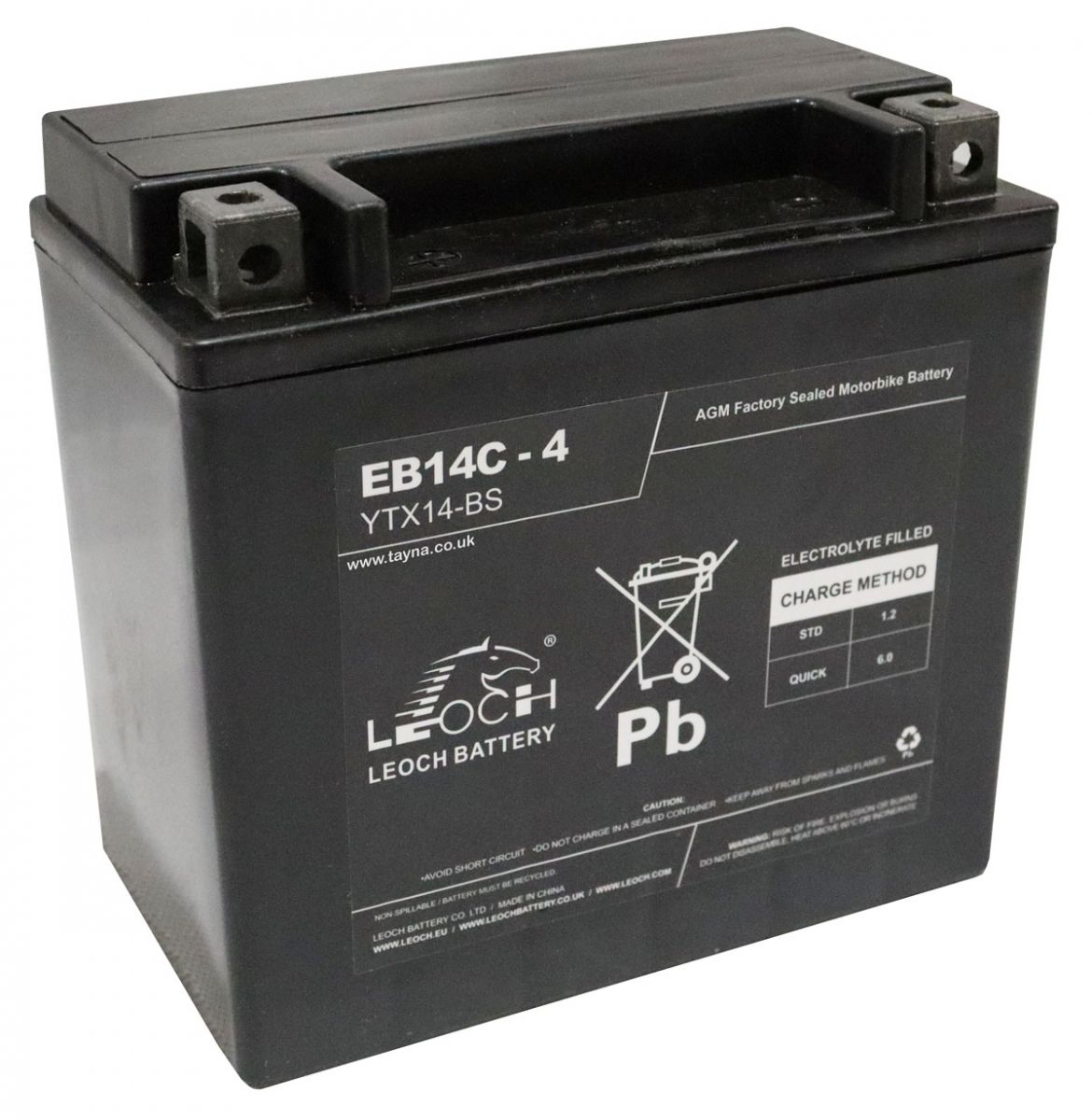 Leoch EB14C-4 AGM Motorcycle Battery