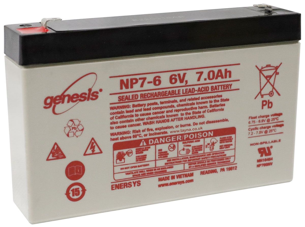 NP7-6 EnerSys Genesis SLA Battery 6v 7Ah 