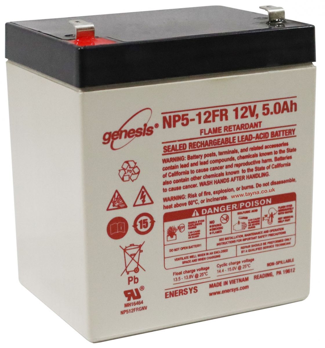 NP5-12FR EnerSys Genesis SLA Battery 12v 5Ah 