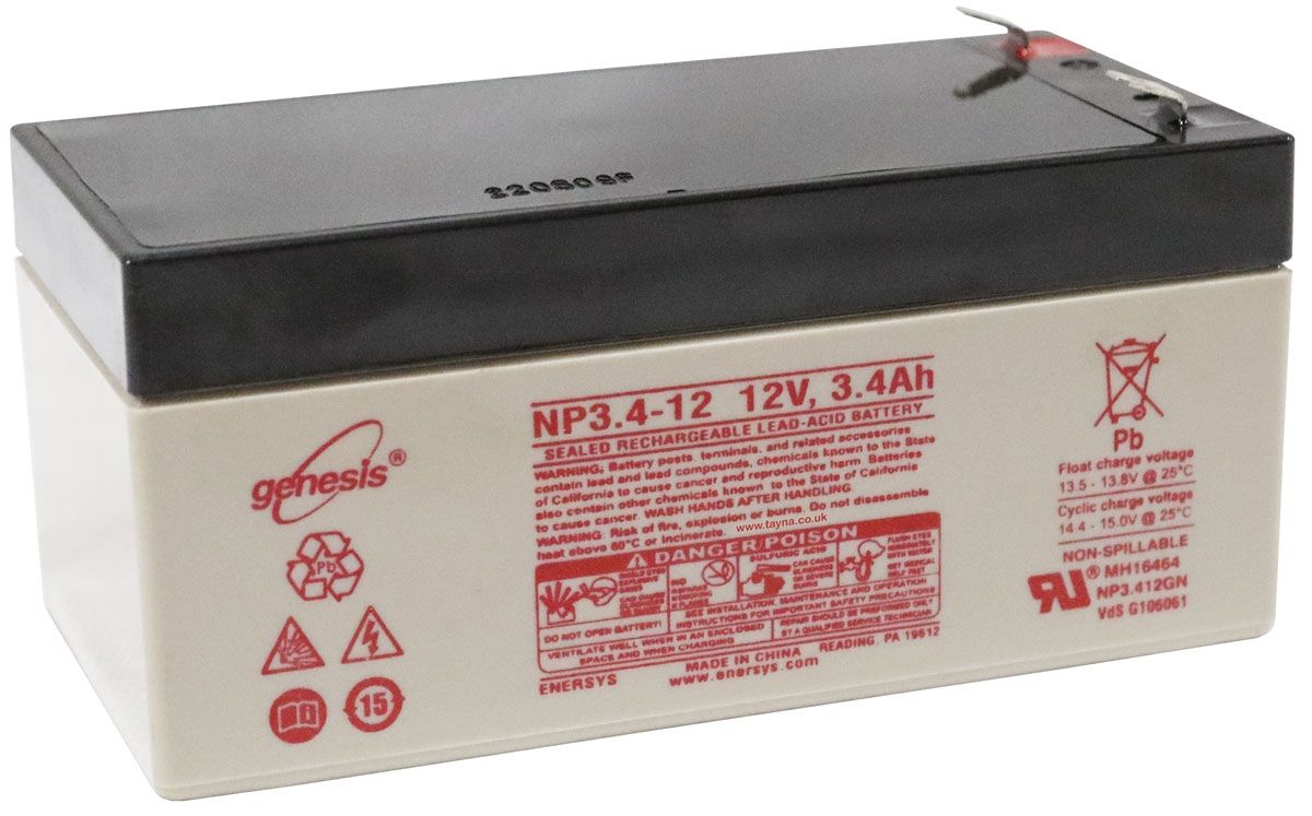 NP3.4-12 EnerSys Genesis SLA Battery 12v 3.4Ah 