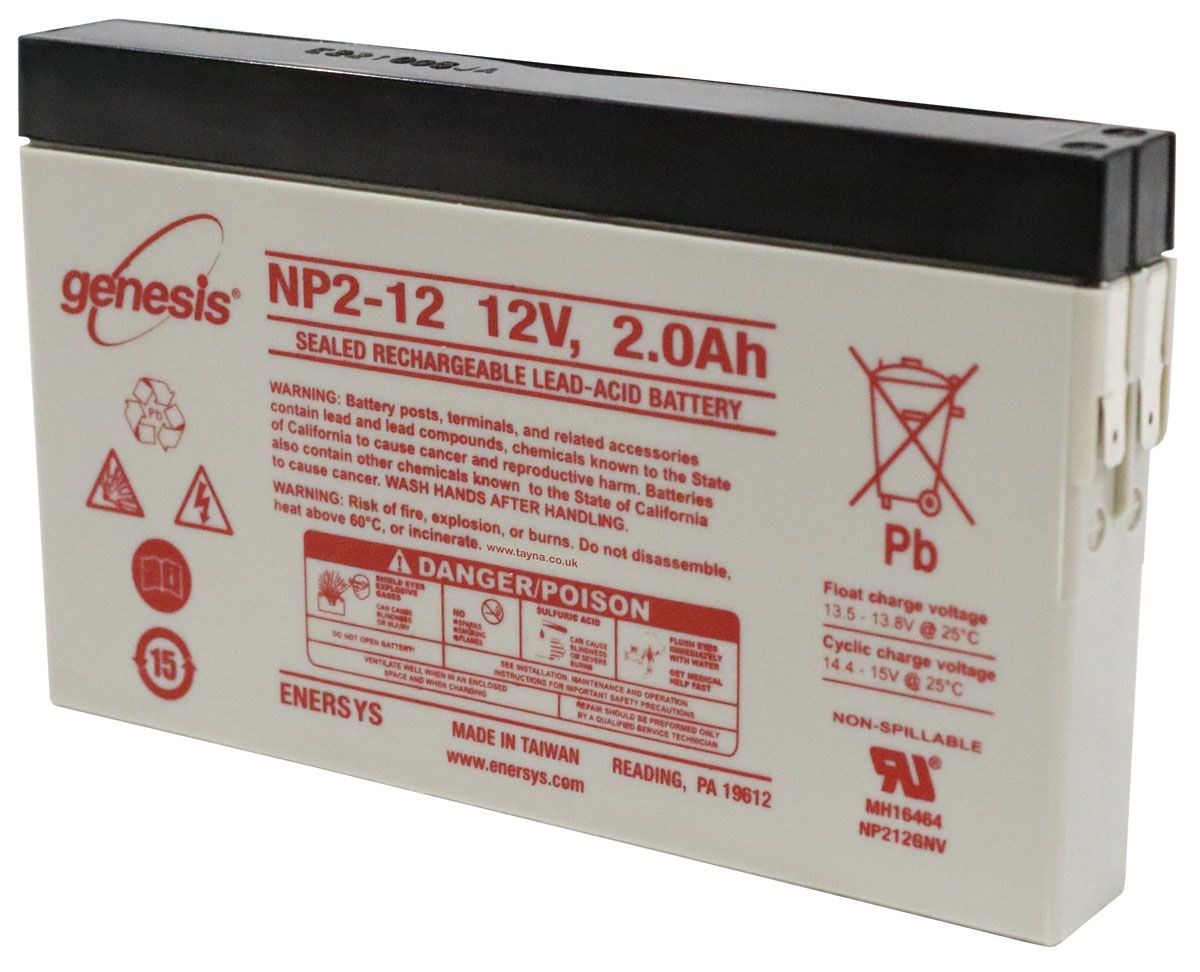 NP2-12 EnerSys Genesis SLA Battery 12v 2.0Ah 