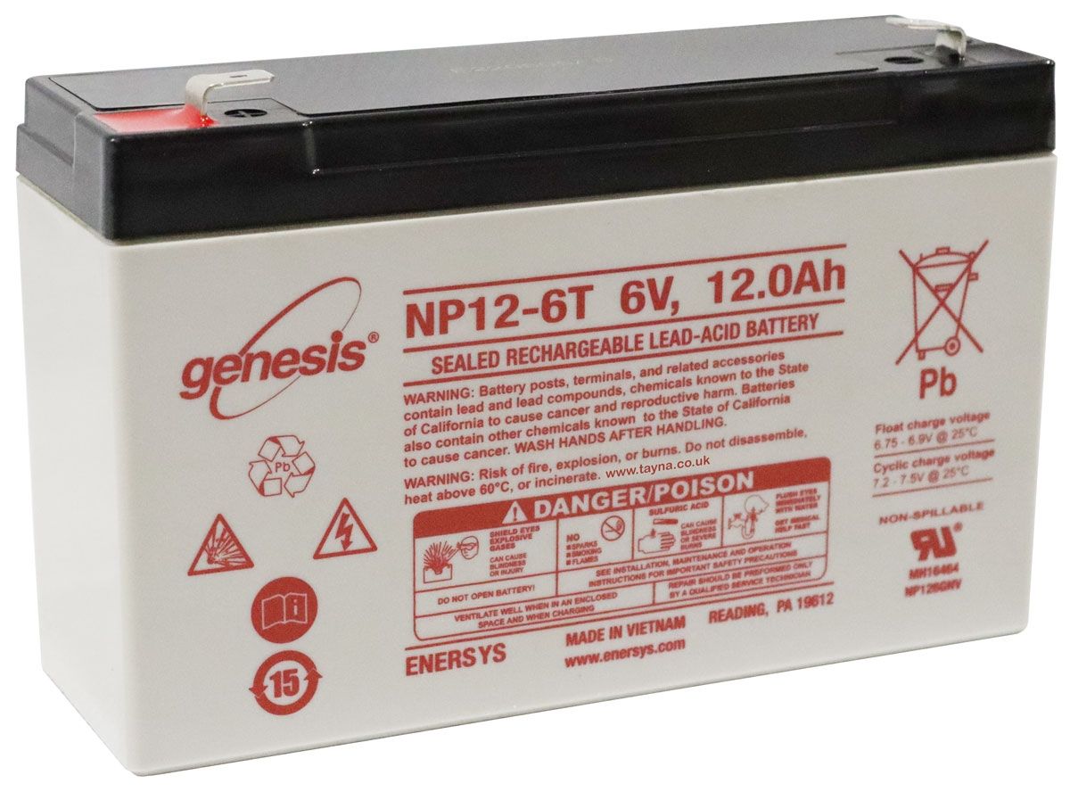 NP12-6 EnerSys Genesis SLA Battery 6v 12Ah 