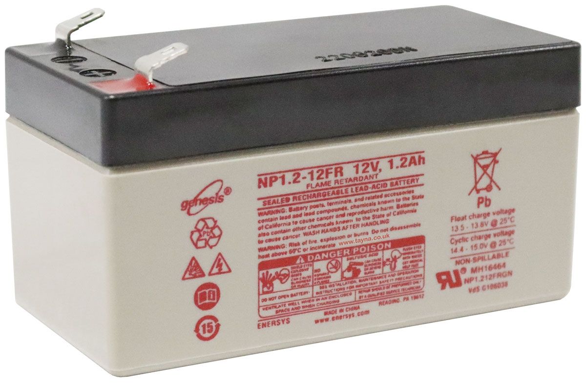 NP1.2-12FR EnerSys Genesis SLA Battery 12v 1.2Ah 