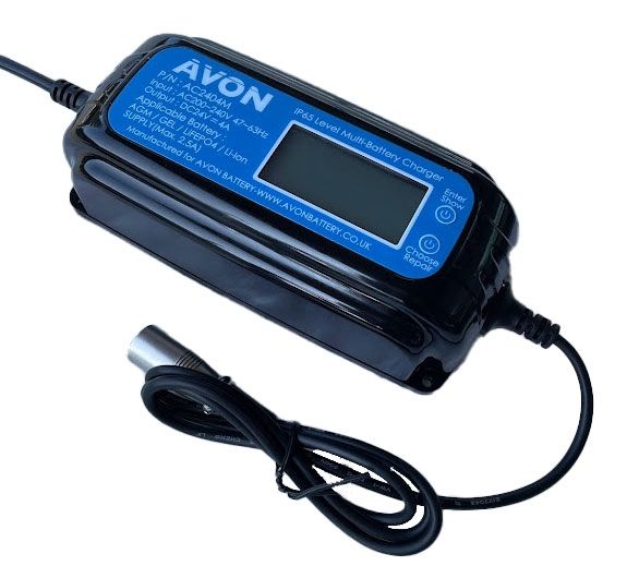 AC2404M AVON Multi-Selectable Mobility Battery Charger 24V 4A 