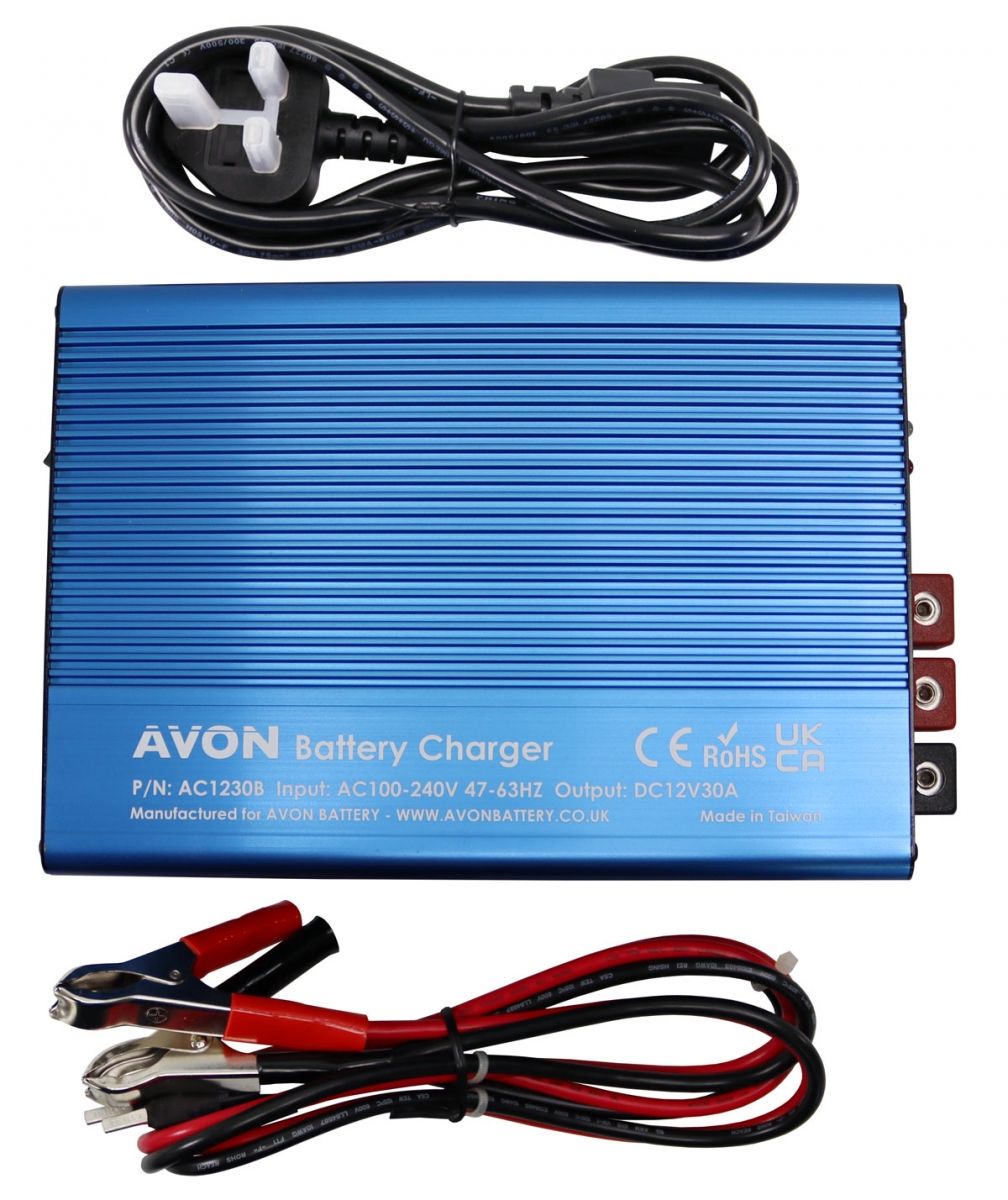 AC1230B AVON 5 Stage Intelligent Battery Charger 12V 30A 