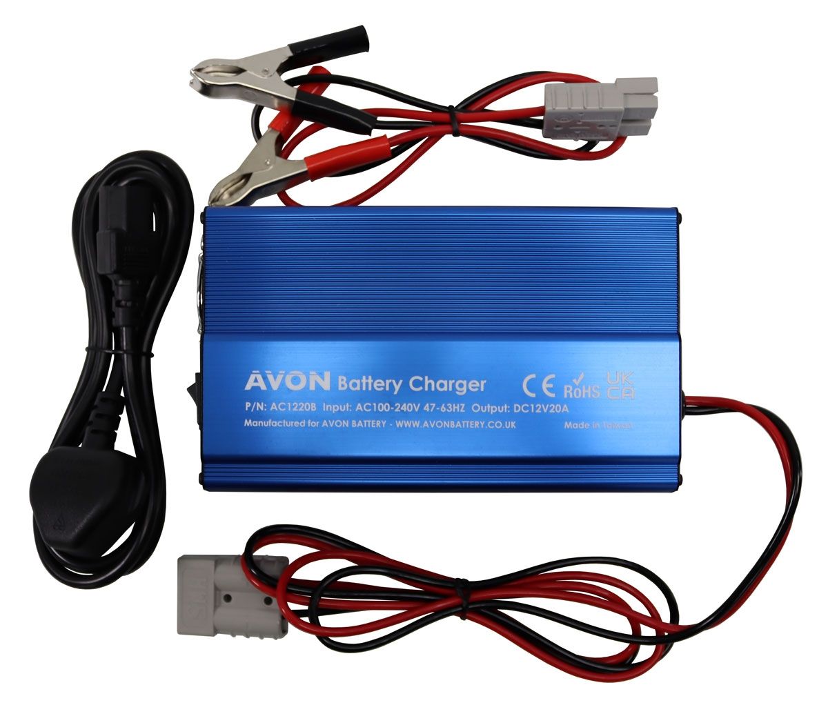 AC1220B AVON 5 Stage Intelligent Battery Charger 12V 20A 