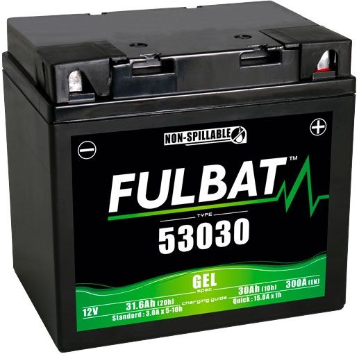 Fulbat 53030-GEL GEL Motorcycle Battery