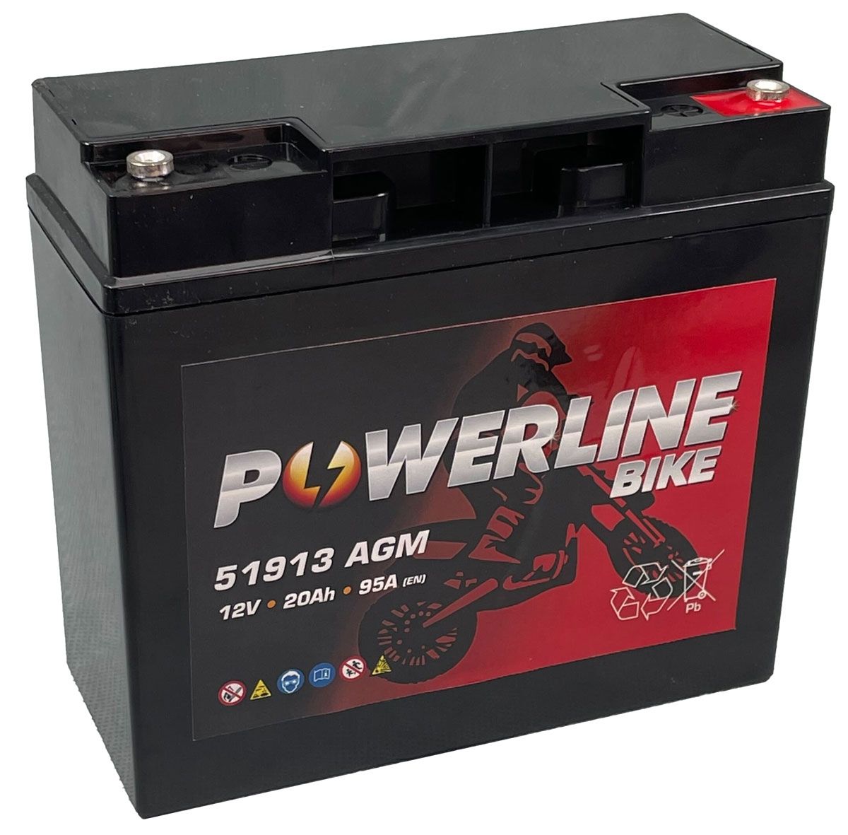 Powerline 51913 AGM Motorcycle Battery