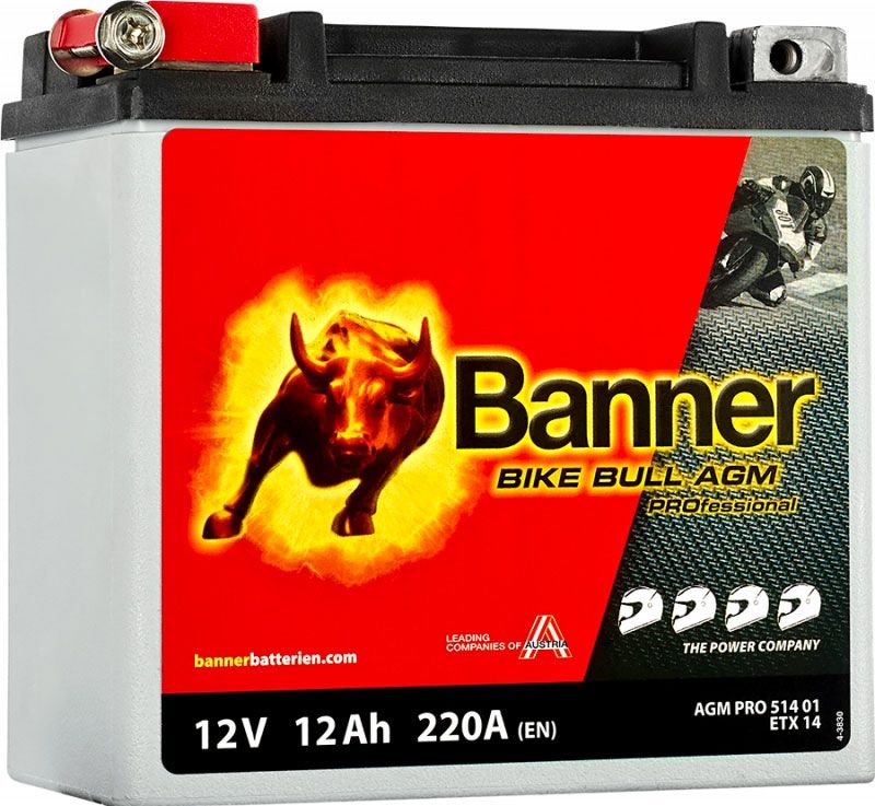 Banner 51401 AGM Motorcycle Battery